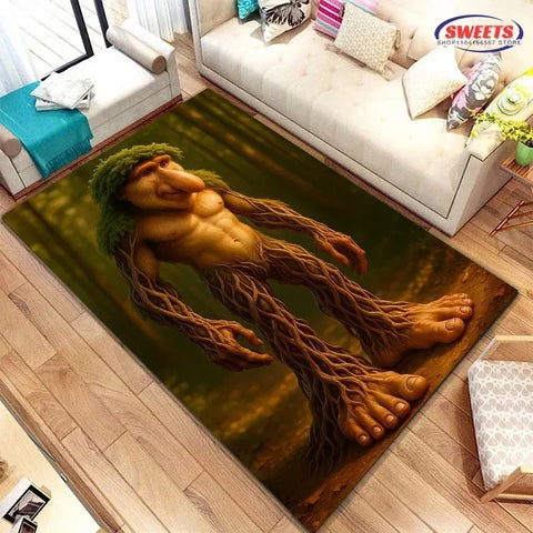 Navak Carpet Daily Picks Creates Virtual Creatures Italian Brainrot Cartoon Carpet Living Room Bedroom Bedside Bathroom Floor Mat Home Rug Gift