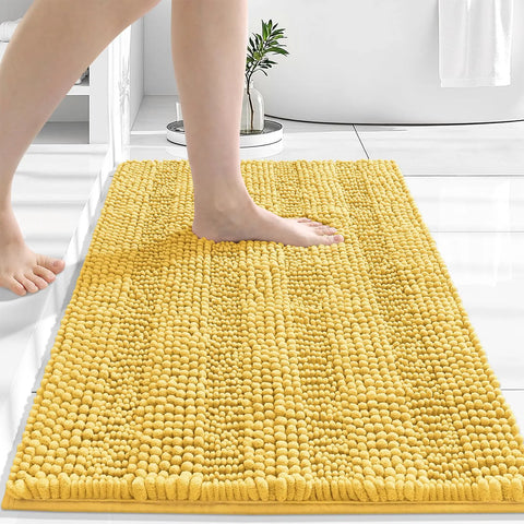 Navak Carpet Olanly Striped Bathroom Rugs Extra Thick Absorbent Bath Mats Non-Slip Soft Cozy Shower Carpet Plush Shaggy Machine Wash Bath Rug