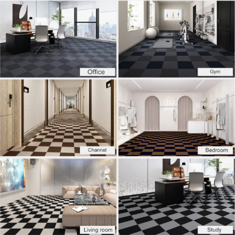 Navak Carpet 40/30/20/1pcs Self-adhesive Anti Slip Splicing Block Floor Mute Rug Bedroom Mat Carpet Water Absorption Kitchen Living Room Home