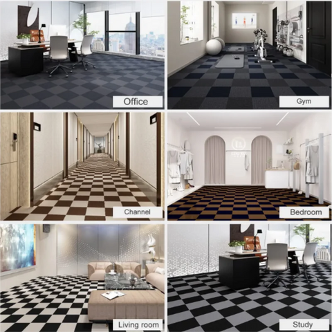 Navak Carpet 40/30/20/1pcs Self-adhesive Anti Slip Splicing Block Floor Mute Rug Bedroom Mat Carpet Water Absorption Kitchen Living Room Home