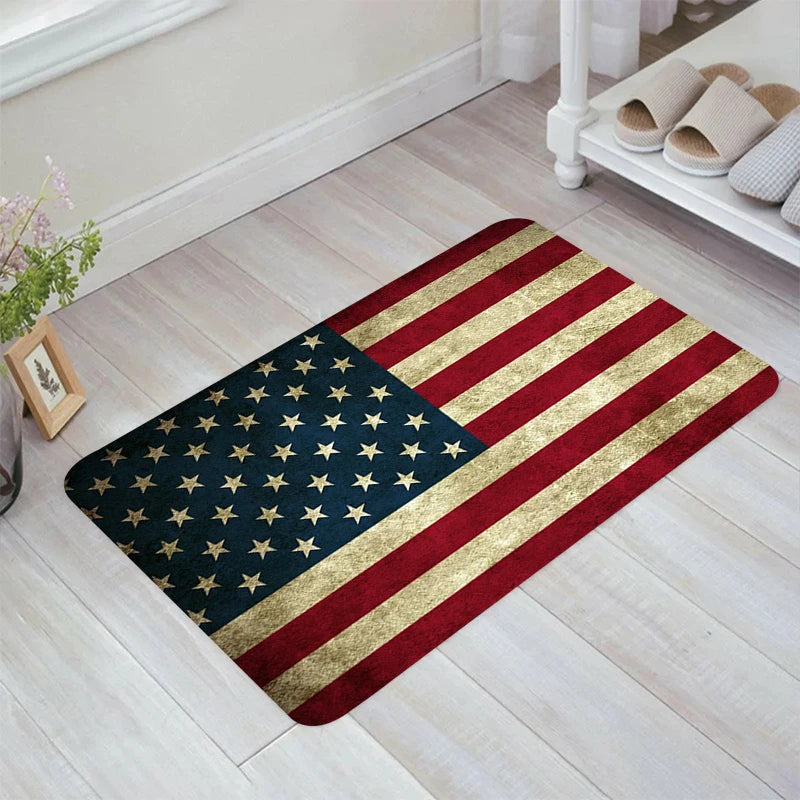 Navak Carpet Flag of American Floor Mat Carpets Room Mats Rugs Home Doormat Entrance Door Kitchen Carpet Balcony Foot Rug Bathroom Bath House