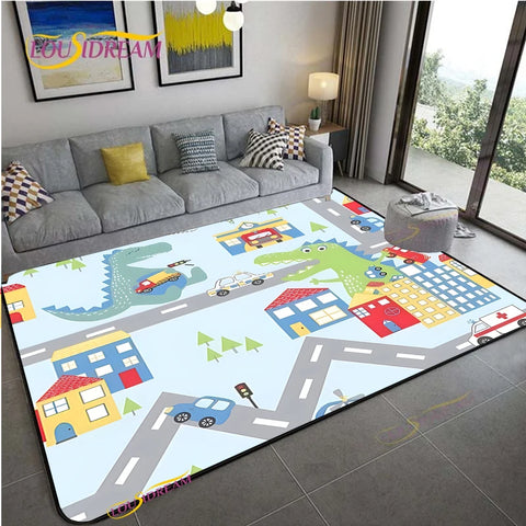 Navak Carpet Alfombra Road Traffic Rout Map Carpet Living Room Sofa Coffee Table Bedroom Rugs Kitchen Kid Play Anti-slip floor Mat Home Decor