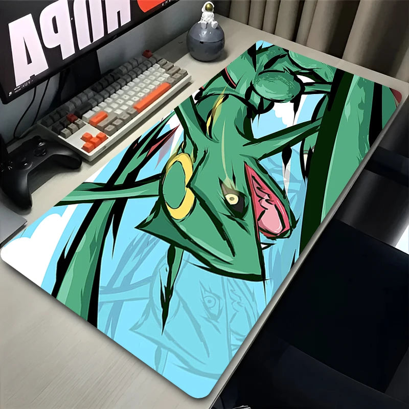 Navak Carpet Green Dragon Clouds Mouse Pad XXL PC Japan Anime R-rayquaza Mousepad Laptop P-pokemons Gamer Cabinet Keyboard Rug Cool Desk Mat