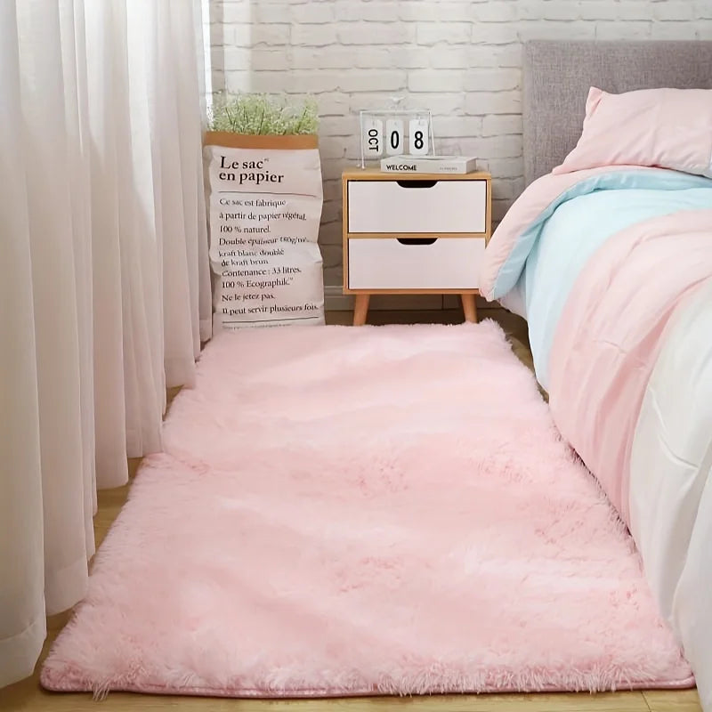Navak Carpet Exclusive Picks Pink Area Real Silk Rug Soft Fluffy Plush Fuzzy Shaggy Shag Floor Rugs Living Room Indoor Carpet Girls Dorm Room Decor