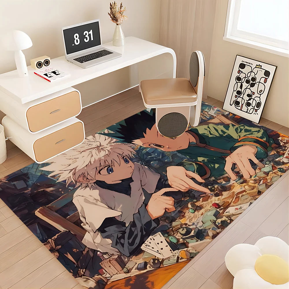 Navak Carpet Hunter X Hunter Anime Hallway Carpet Non-Slip Laundry Room Mat Laundry Decor Balcony Child Living Room Toilet Rug