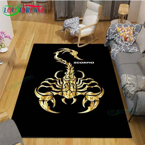 Navak Carpet Beautiful Constellation Scorpion Carpet Living Room Bedroom Bedside Mat Fashion Floor Mat Area Rug Door Mat  Bedroom Decoration