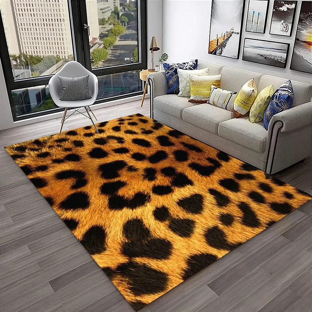 Navak Carpet Leopard Print Carpet Rugs Living Room Floor Mats Bedroom Decor Carpets for Bed Room Carpets for Living Room Decoration Maison