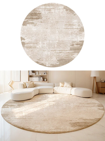 Navak Carpet Nordic Style Bedroom Decor Round Carpet Minimalist Carpets for Living Room Thick Plush Study Floor Mat Fluffy Soft Cloakroom Rug