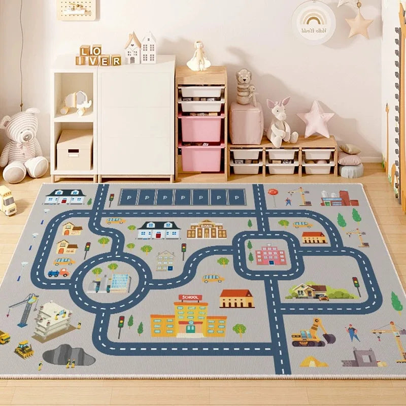 Navak Carpet Exclusive Picks Children's Room Play Area Carpet Living Room Bedroom Children's Car track Digital puzzle game mat Baby play crawl mat