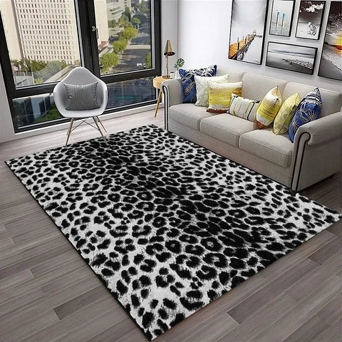 Navak Carpet Leopard Print Carpet Rugs Living Room Floor Mats Bedroom Decor Carpets for Bed Room Carpets for Living Room Decoration Maison