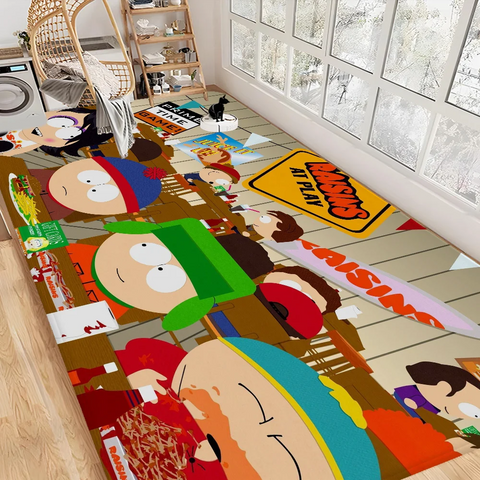 Navak Carpet Amine S-South Cartoon P-Park Door Mat Washable Non-Slip Living Room Sofa Chairs Area Mat Kitchen Doormat Area Rug