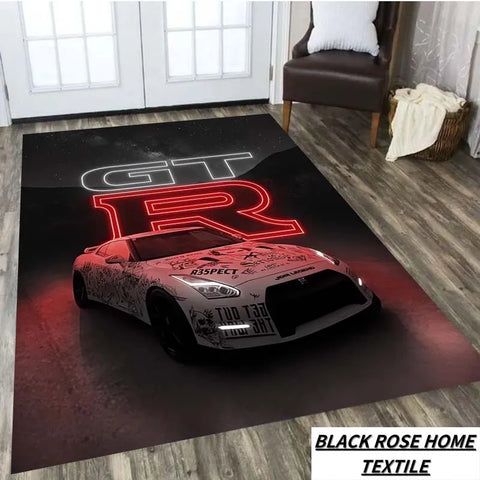 Navak Carpet Famous Sports Car G-gTR Racing Carpet Home Decoration Living Room Tea Table Office Desk Floor Mat Balcony Corridor Anti slip Rug