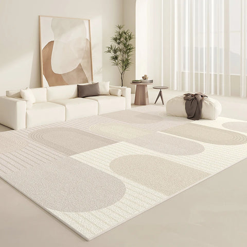 Navak Carpet Cream Style Carpets for Living Room Fluffy Soft Plush Rug Minimalist Lounge Floor Mat Home Bedroom Decor Bedside Carpet