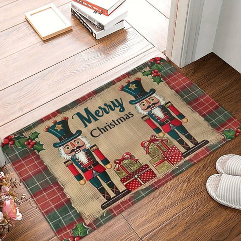 Navak Carpet Christmas Nutcracker Festive Holiday Design Welcome Door Mats Home Decor Kitchen Hallway Balcony Rugs Christmas Decorations