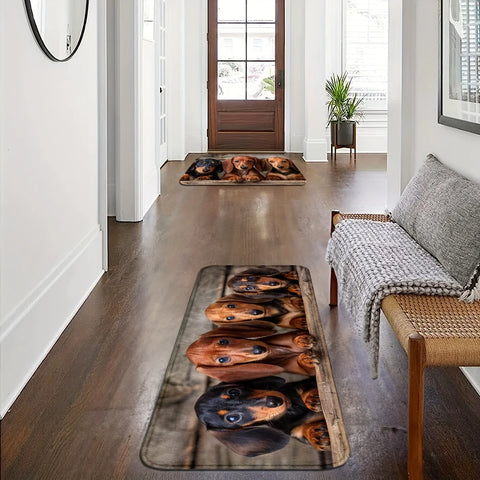 Navak Carpet Dachshund Dog Kitchen Mat Decor Anti-slip Corridor Balcony Laundry Room Rugs Bathroom Anti-slip Foot Mat Bedroom Floor Mat Decor