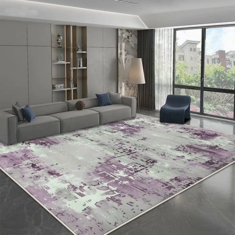 Navak Carpet Modern Simple Style Carpet for Living Room Blue Grey Decoration Home Sofa Fluffy Soft Rug Bedroom Bedside Washable Non-slip Mat