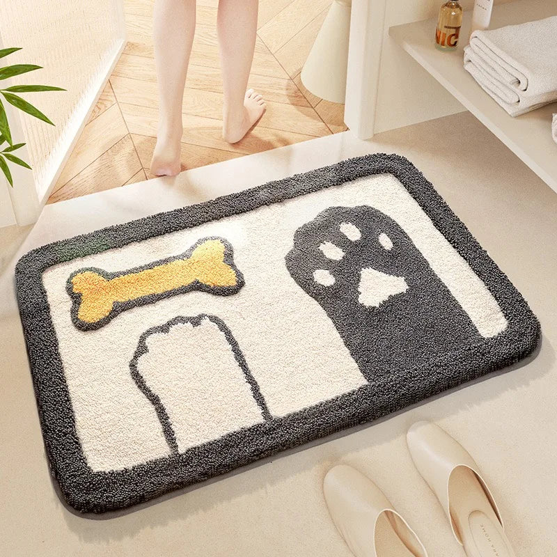 Navak Carpet Exclusive Picks Cartoon Toilet Bathroom Wool-Like Rug For Floor Under Door Anti-Slip And Water-Absorbing Carpet For Home Decoration