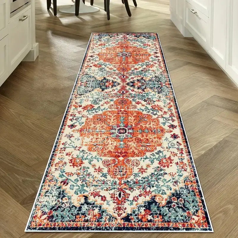 Navak Carpet Exclusive Picks Bohemian Corridor Carpet Geometric Pattern Crystal Velvet Floor Mat Entrance Kitchen Staircase Long Rug Home Decoration