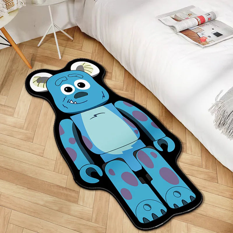 Navak Carpet Irregular Cartoon Bearbricks Rug Multicolor Violence Bear Carpet For Bedroom Bedside Non-Slip Fashion Home Floor Mat Rugs