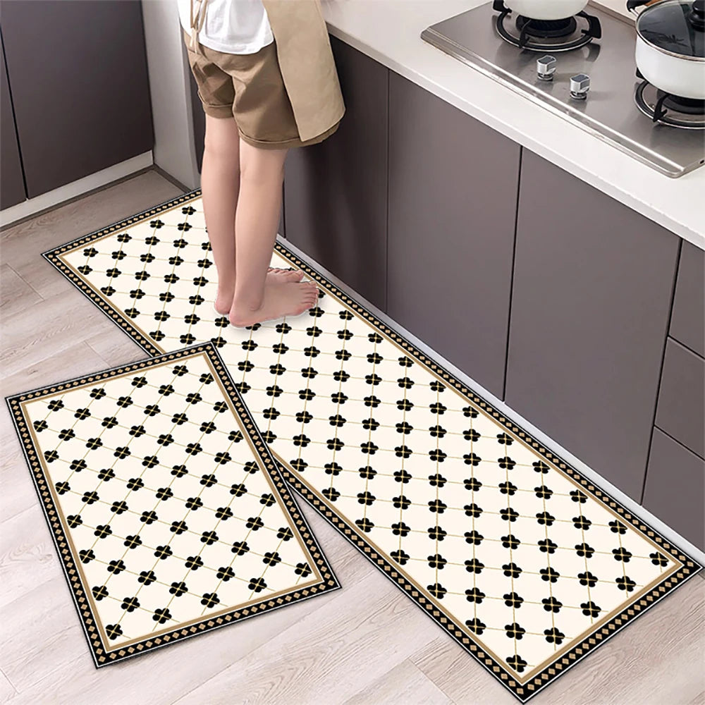 Navak Carpet Kitchen Mat Absorbent Printed Kitchen Rugs Non-slip Area Mat Hallway Long Carpets for Living Room Bedroom Entrance Doormat Bath