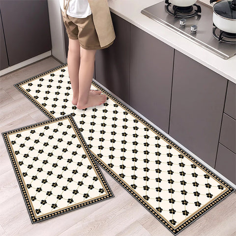 Navak Carpet Kitchen Mat Absorbent Printed Kitchen Rugs Non-slip Area Mat Hallway Long Carpets for Living Room Bedroom Entrance Doormat Bath