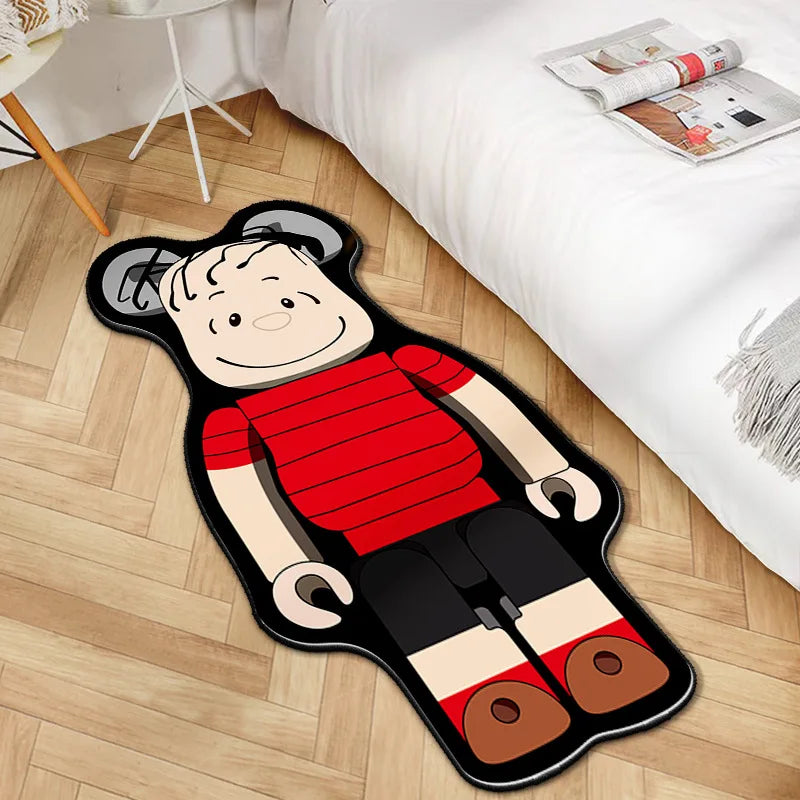 Navak Carpet Irregular Cartoon Bearbricks Rug Multicolor Violence Bear Carpet For Bedroom Bedside Non-Slip Fashion Home Floor Mat Rugs
