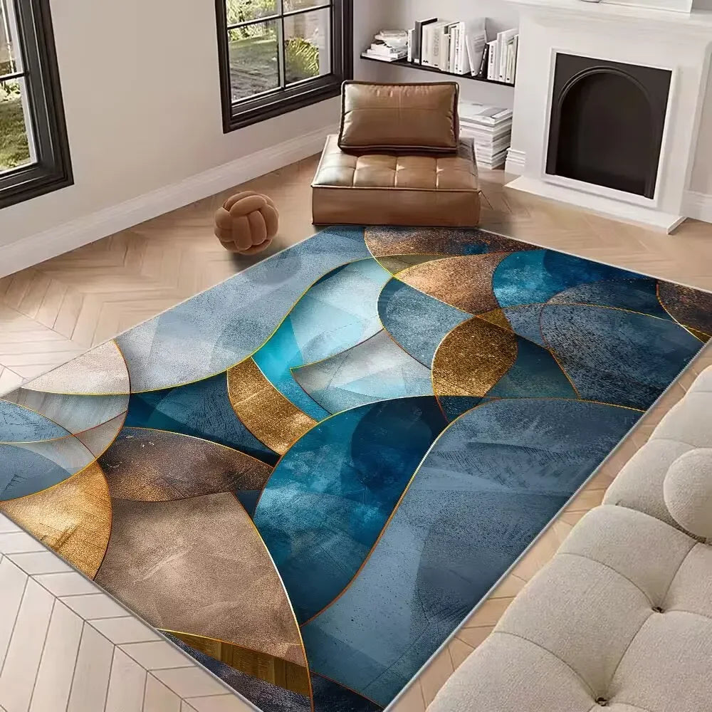 Navak Carpet New Abstract Carpet for Living Room Nordic Decoration Home Sofa   Rugs Geometric Bedroom Bedside Soft Floor Mat Non-slip
