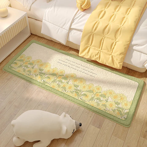 Navak Carpet Exclusive Picks Minimalist Style Faux Cashmere Carpet Bedroom Bedside Rugs Office Long Non-Slip Floor Mats Home Decoration