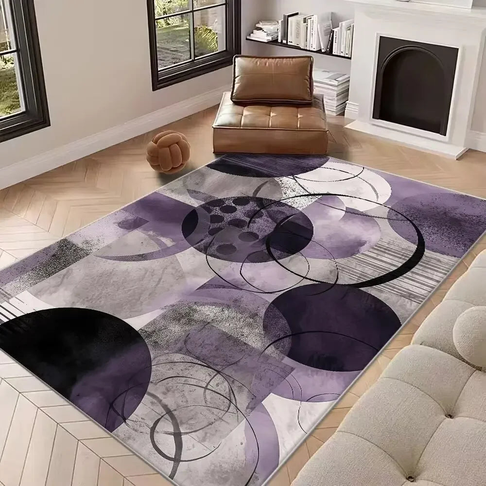 Navak Carpet New Abstract Carpet for Living Room Nordic Decoration Home Sofa   Rugs Geometric Bedroom Bedside Soft Floor Mat Non-slip