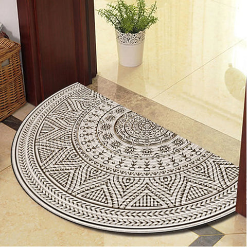 Navak Carpet Exclusive Picks Semi Circle Welcome Half Moon Kitchen Rugs Inside Doormat Indoor Non Slip Washable Blue Circle Outdoor Rug For Home Decor