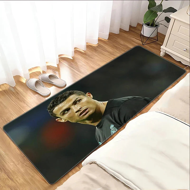 Navak Carpet Footballstar Floor Mat R-Ronaldo C-Cristiano Foot Mat Bath Mat Washable Non-slip Kitchen Rug Bedroom Carpet Room Mats Balcony