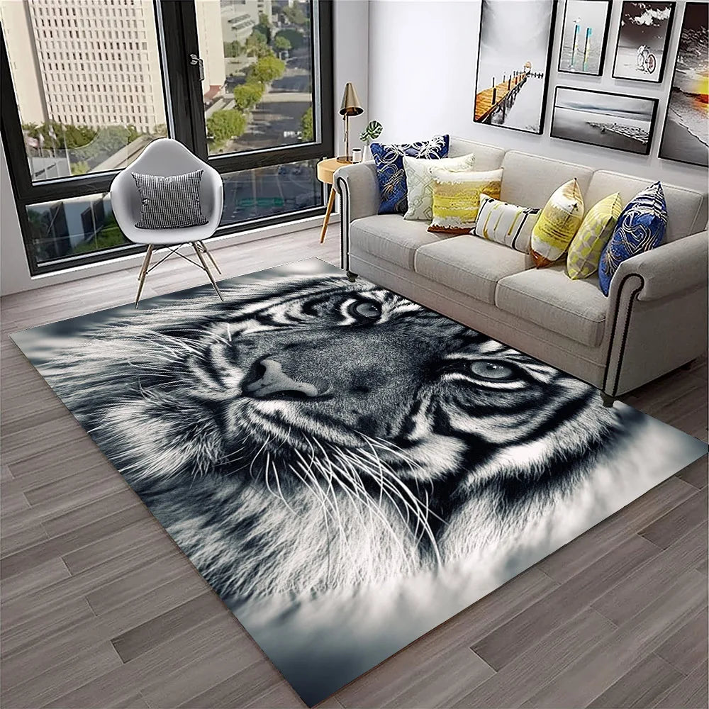 Navak Carpet 3D Dream Tiger Animal Cartoon Carpet Rug for Home Living Room Bedroom Sofa Doormat Decor,Child Play Area Rug Non-slip Floor Mat