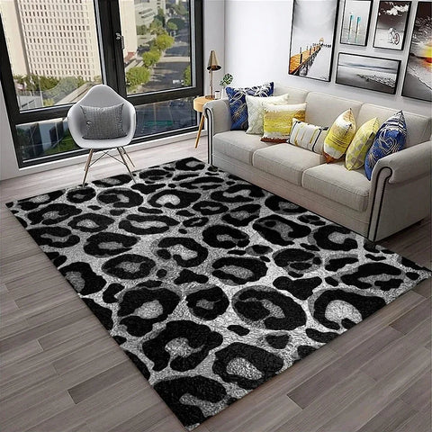 Navak Carpet Leopard Print Carpet Rugs Living Room Floor Mats Bedroom Decor Carpets for Bed Room Carpets for Living Room Decoration Maison