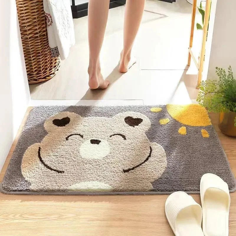 Navak Carpet Exclusive Picks Cartoon Toilet Bathroom Wool-Like Rug For Floor Under Door Anti-Slip And Water-Absorbing Carpet For Home Decoration