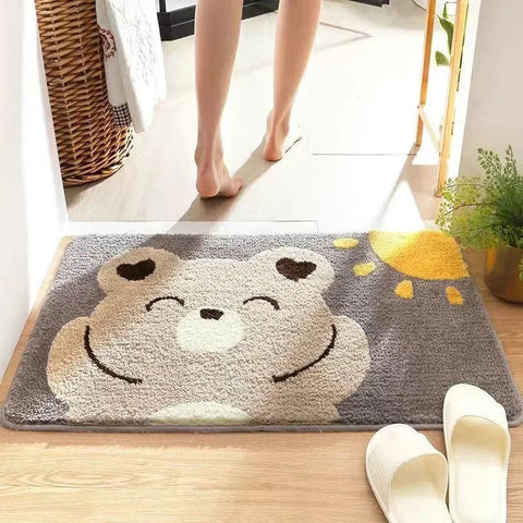 Navak Carpet Exclusive Picks Cartoon Toilet Bathroom Wool-Like Rug For Floor Under Door Anti-Slip And Water-Absorbing Carpet For Home Decoration