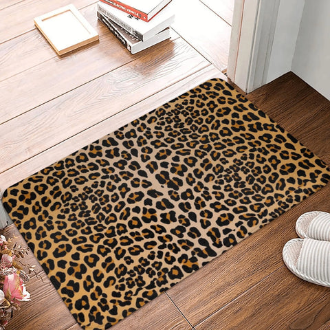 Navak Carpet Leopard print Anti-slip Doormat Floor Mat Cushion Carpet Rug for Kitchen Entrance Home Balcony Footpad Mats