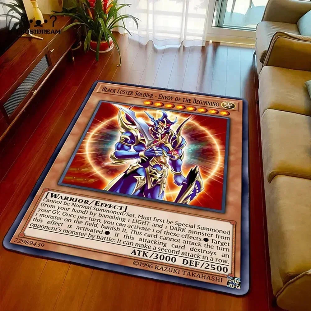 Navak Carpet Yu-Gi-Oh Blue Eyes White Dragon Anime Carpet Cartoon Floor Mat for Living Room and Bedroom Decorative Area Rug Perfect Gift