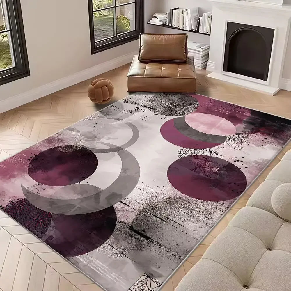 Navak Carpet New Abstract Carpet for Living Room Nordic Decoration Home Sofa   Rugs Geometric Bedroom Bedside Soft Floor Mat Non-slip