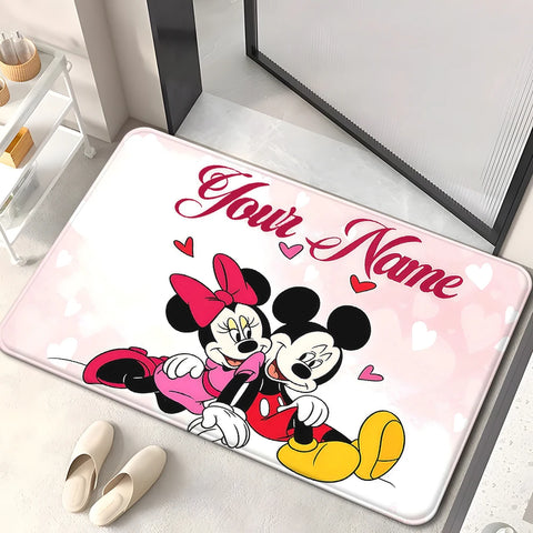 Navak Carpet Mickey and Minnie Mouse Nursery Red Cute mat  Kids Room Rug Baby Room Decor Gift for Kids  Area Rug  Kids Room Decor rug