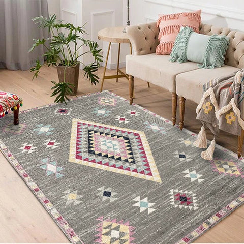 Navak Carpet Crystal velvet carpetBohemian Pattern Decorative Living Room Carpet Tribal Style Moroccan Luxury Persian Bedroom Rug Geometric A