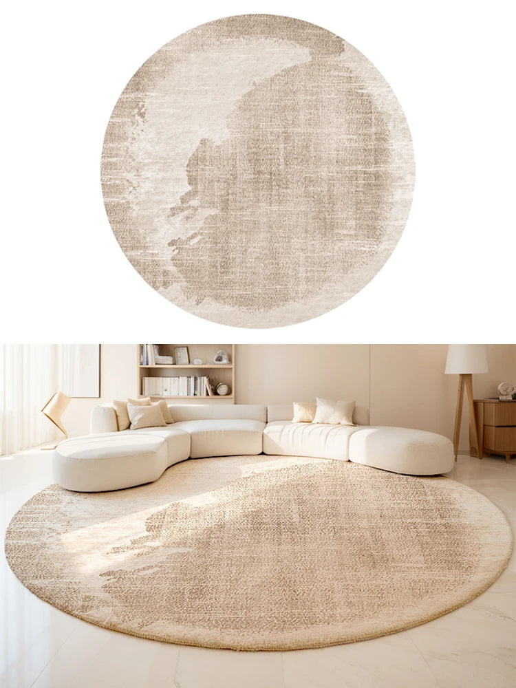 Navak Carpet Nordic Style Bedroom Decor Round Carpet Minimalist Carpets for Living Room Thick Plush Study Floor Mat Fluffy Soft Cloakroom Rug