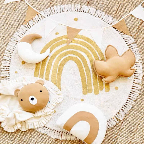 Navak Carpet Exclusive Picks Summer Ins Floor Mats, Round French Bedroom Floor Mats, Children's Room Sofa, Coffee Table, Wardrobe Mat, Home Decoration