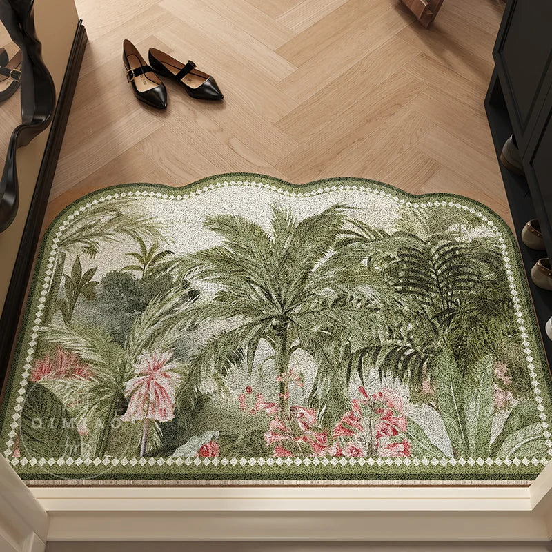 Navak Carpet Forest Garden Door Mat Cute Floral Floor Mats Rustic Floor Mats Forest Tree Floor Entry Doormat