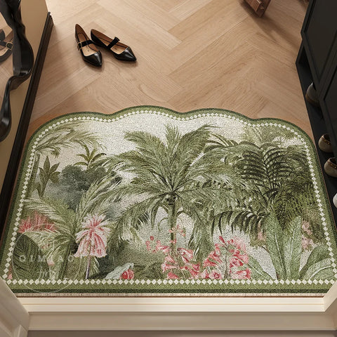 Navak Carpet Forest Garden Door Mat Cute Floral Floor Mats Rustic Floor Mats Forest Tree Floor Entry Doormat