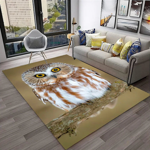 Navak Carpet Cute Owl Series 3D Cartoon Carpet Rug for Home Living Room Bedroom Sofa Kitchen Doormat Decor,Child Area Rug Non-slip Floor Mat