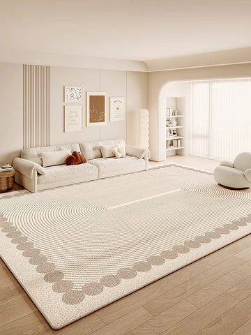 Navak Carpet Cream Abstract Luxurious Striped Carpet Artistic Creative Living Room Carpets Large Size Balcony Rug Easy To Clean Bedroom Rugs