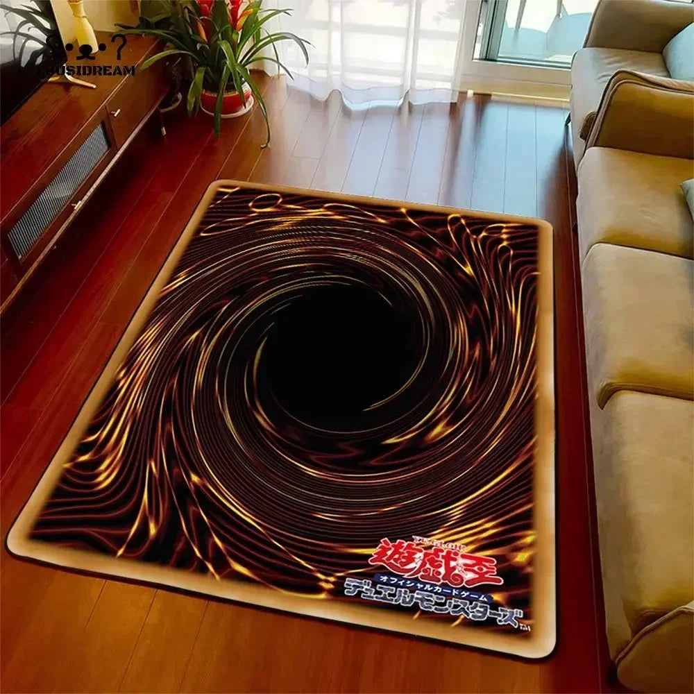 Navak Carpet Yu-Gi-Oh Blue Eyes White Dragon Anime Carpet Cartoon Floor Mat for Living Room and Bedroom Decorative Area Rug Perfect Gift
