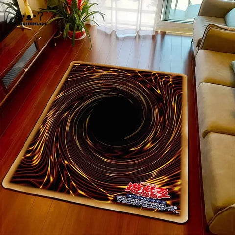 Navak Carpet Yu-Gi-Oh Blue Eyes White Dragon Anime Carpet Cartoon Floor Mat for Living Room and Bedroom Decorative Area Rug Perfect Gift