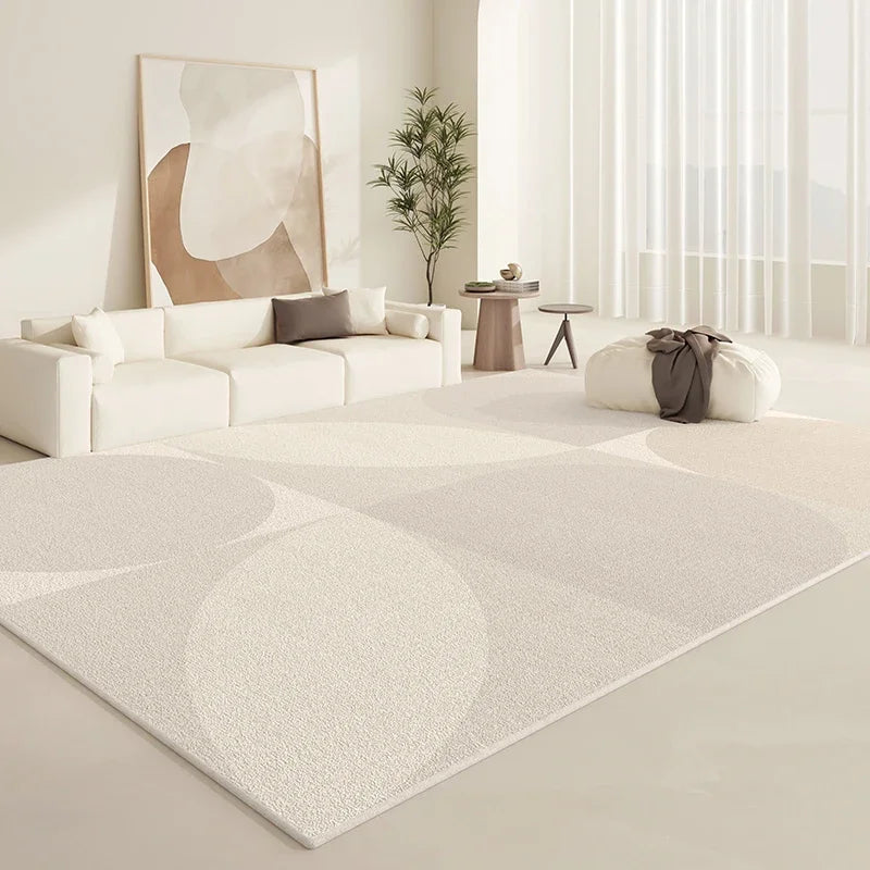 Navak Carpet Cream Style Carpets for Living Room Fluffy Soft Plush Rug Minimalist Lounge Floor Mat Home Bedroom Decor Bedside Carpet
