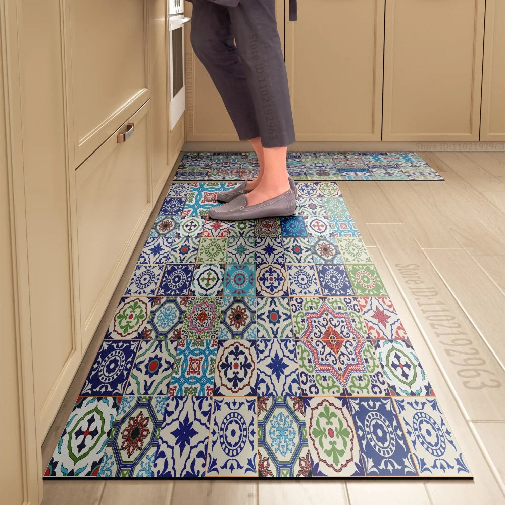 Navak Carpet Non-slip Kitchen Mat Long Rugs Crystal Velvet Carpet for Living Room Absorbent Foot Mats Bedroom Doormat Alfombra Small Rugs